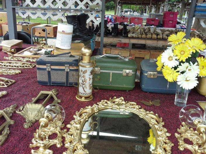 Come browse our large selection of brass decor or take home a vintage suit case. 